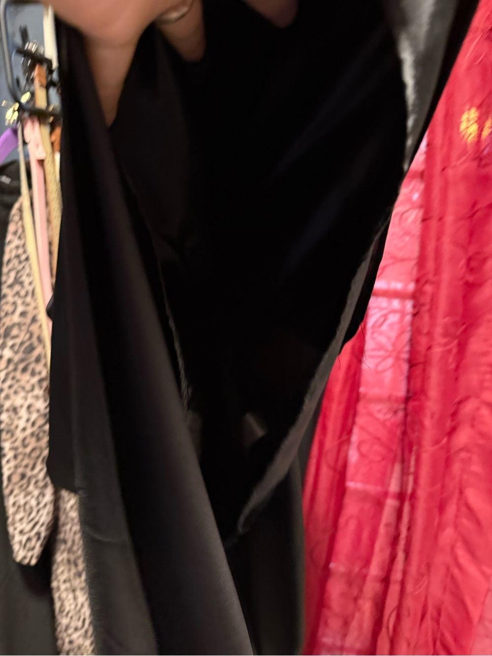 Express Black High-Low Slip Dress with Waist Tie - Picture 4 of 7